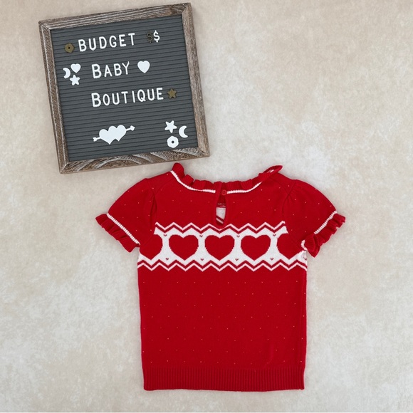 Janie and Jack Red Heart Sweater - Picture 3 of 3